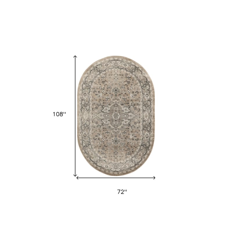 Lodux Power Loomed Distressed Traditional Durable Area Rug By HomeRoots