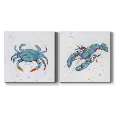 Bubbly Blue Crab-Premium Gallery Wrapped Canvas - Ready to Hang
