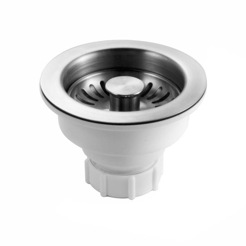 Houzer 190-94 3-1/2" Basket Strainer with Pop-Up - Stainless Steel - Stainless Steel