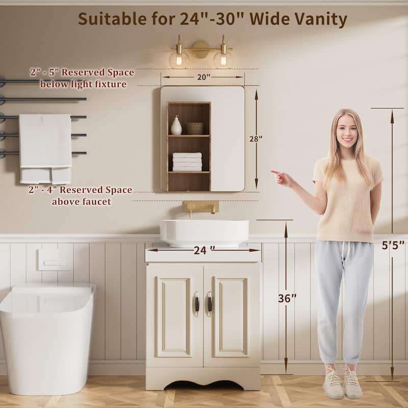 Modern Rounded Rectangle Metal Frame Wall Mirror