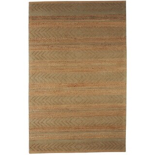 8' x 10' Seafoam and Tan Bohemian Striped Area Rug - 3'6" - Bed Bath ...