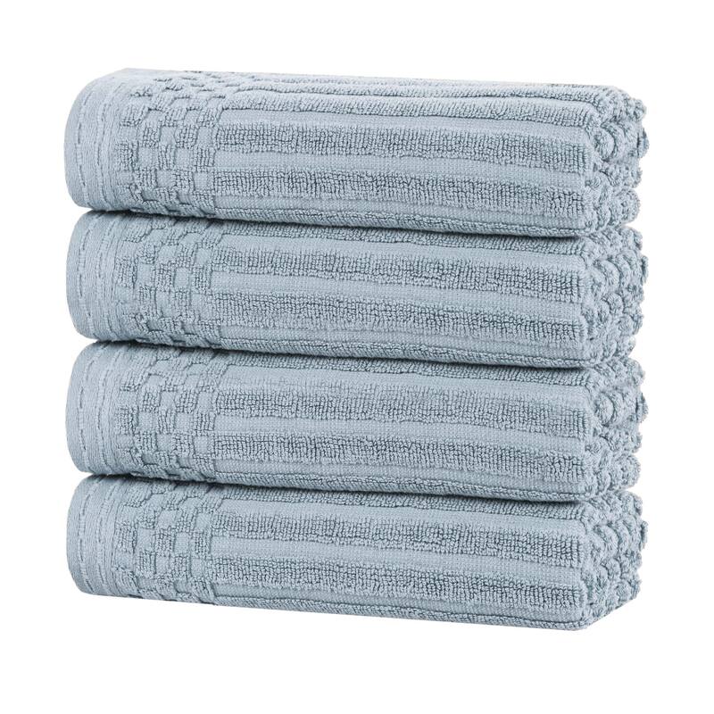 Superior Soho Ribbed Cotton Hand Towel Set of 4