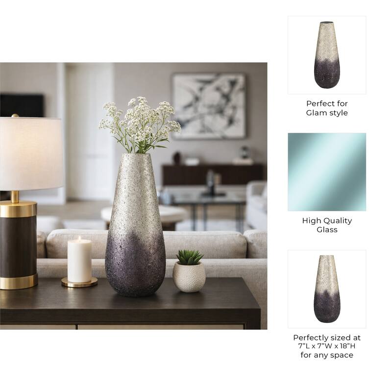 Sagebrook Home Modern Glam Glass Vase