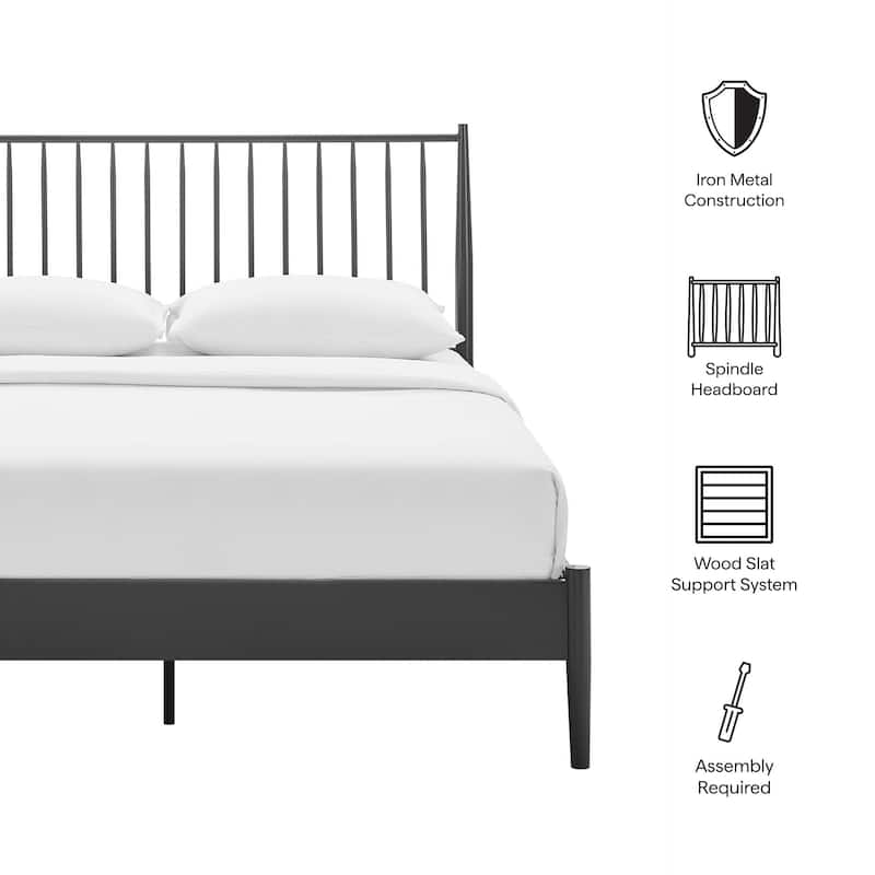 Adair Metal Spindle Platform Bed