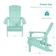 preview thumbnail 59 of 76, Bonosuki Patio Faux Wood Adirondack Chair Weather Resistant-Set of 2