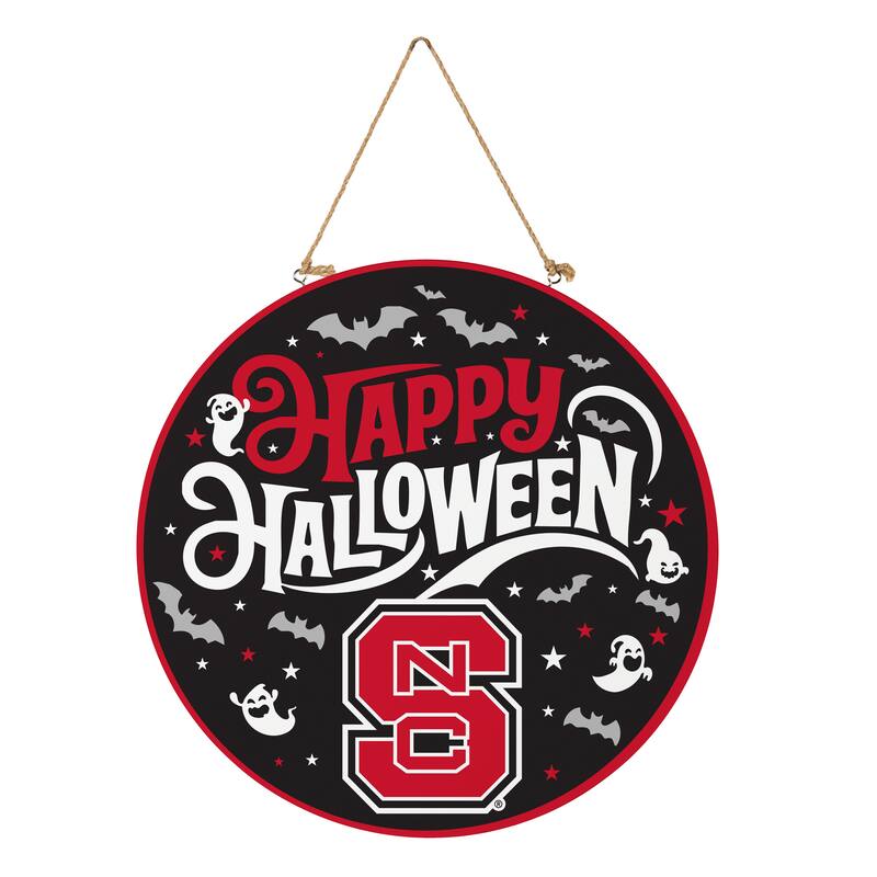 North Carolina State University 18" x 18" Halloween Door Décor Wall Sign