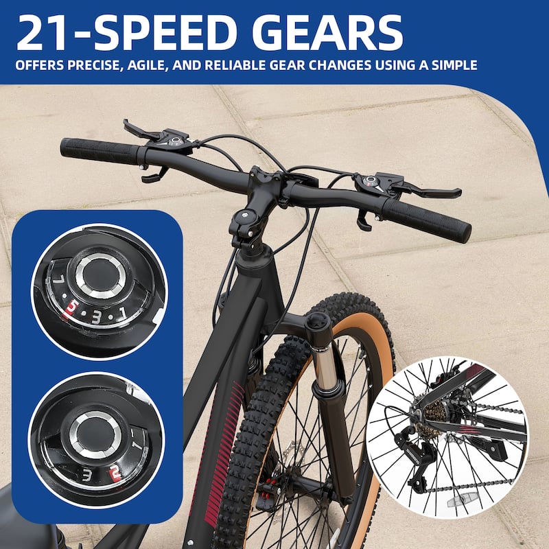 26 Inch Mountain Bike 21 Speed Adult Bike Aluminum Frame Adult Mountain Bike