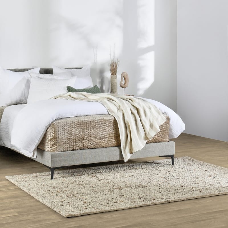 Lynwood Wool Area Rug by Kosas Home - 8x10 - Natural