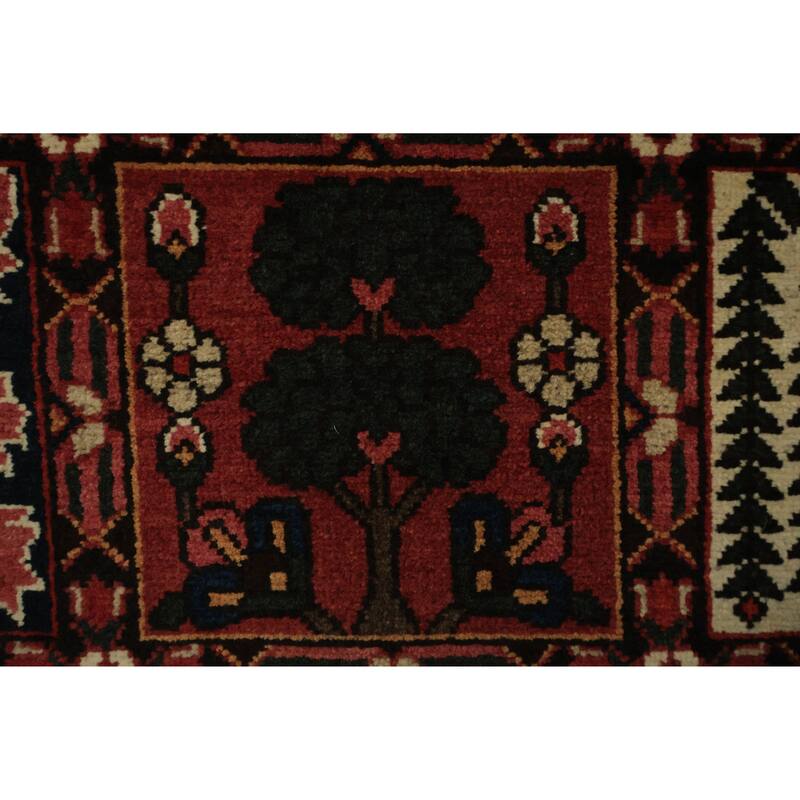 Hand Knotted Oriental 100% Wool Carpet Traditional Garden Design Red Bakhtiari Area Rug - 13' 3'' X 9' 11''