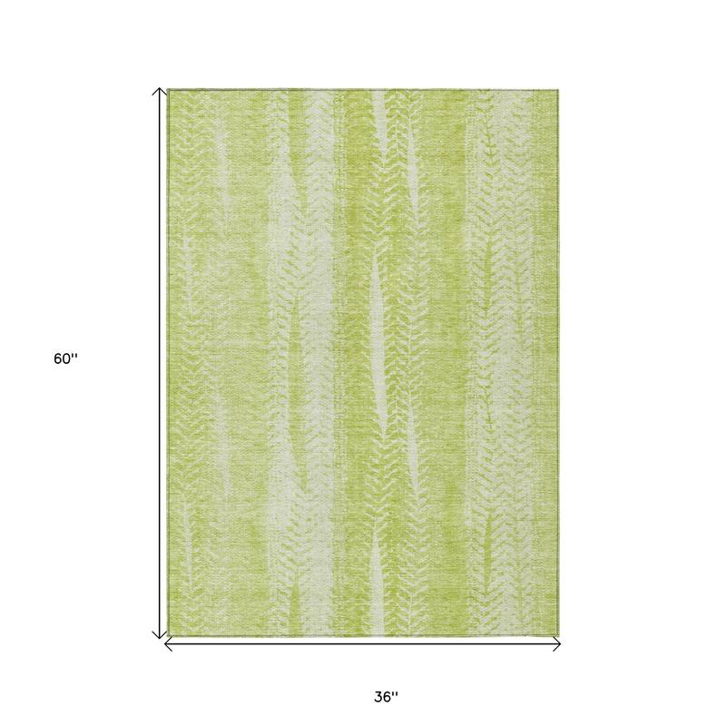 HomeRoots Botanical Leaves Transitional Rectangle Outdoor Rug