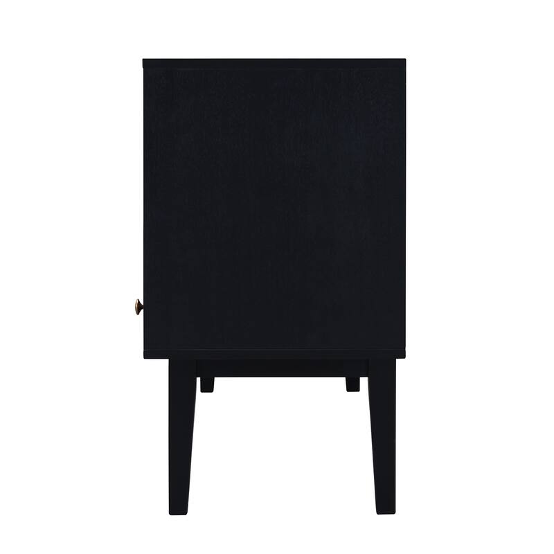 SEI Furniture Mid-century Modern TV Stand Media Console for TV's up to 68"