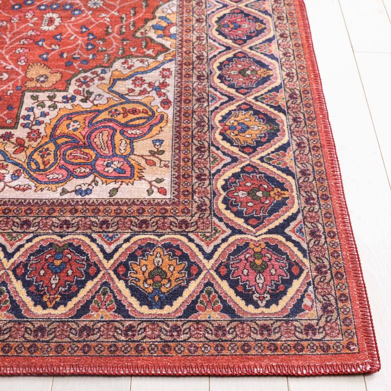 SAFAVIEH Serapi Leatha Traditional Machine Washable Cotton Rug