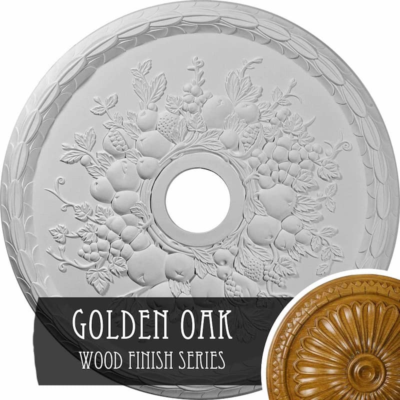 22 5/8"OD x 3 5/8"ID x 5/8"P Grape Ceiling Medallion