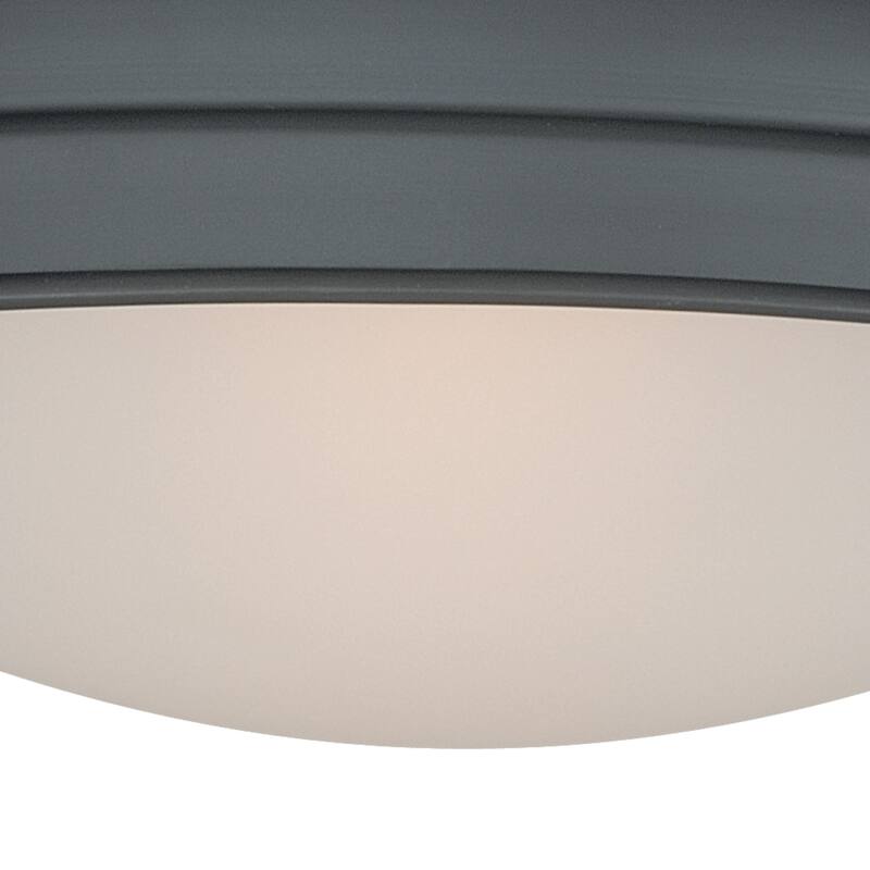 Keenan 12.25-in W Bronze Farmhouse Barn Dome Semi Flush Mount Ceiling Light - 12.25-in W x 9.5-in H x 12.25-in D