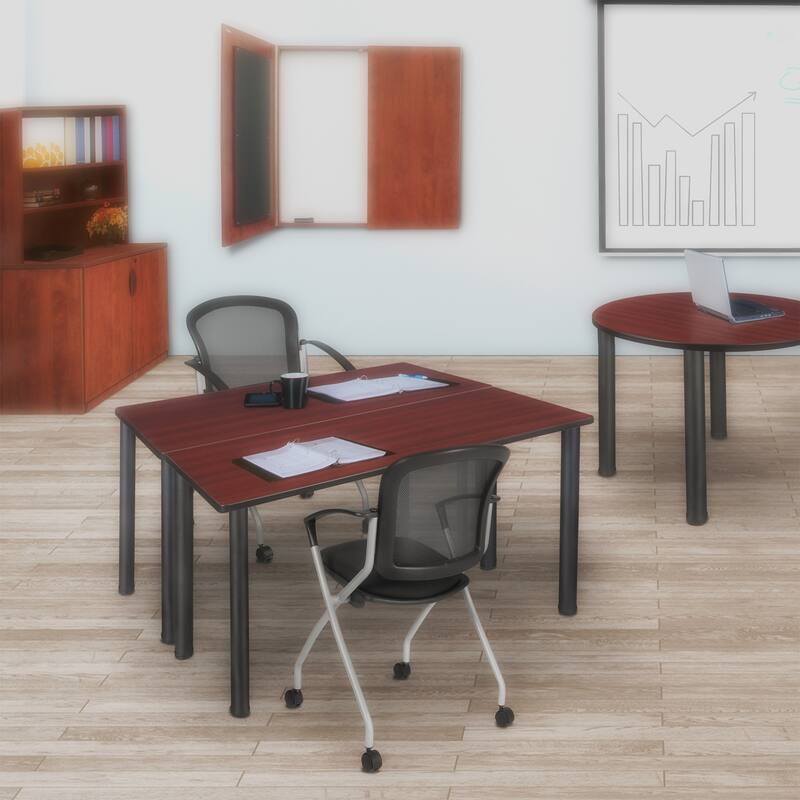 42-inch Kee Training Table -Black Legs