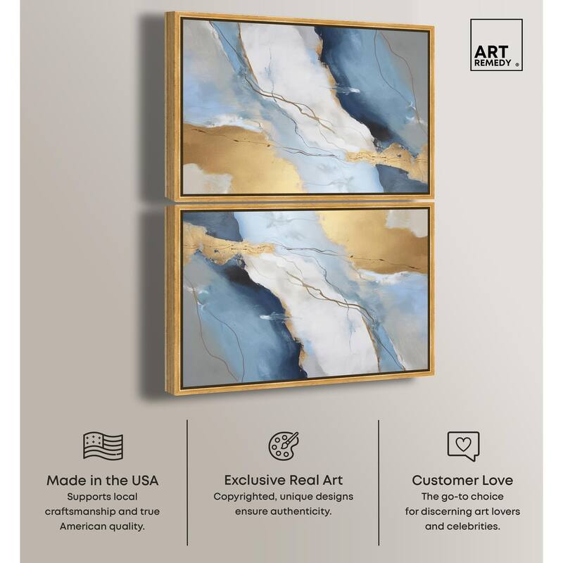 Tonal Strata Canvas by Art Remedy