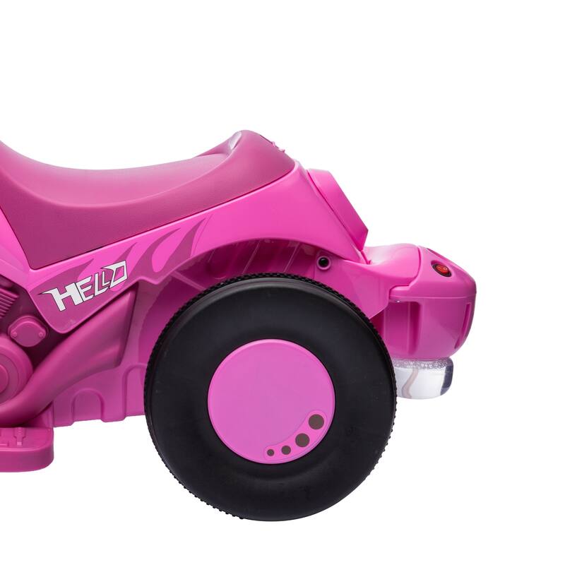 Electric Kids Motorcycle, 6V Bubble Ride-on with LED Lights, 3 Wheeled, Music, and Forward Reverse Function for Toddlers