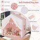 preview thumbnail 5 of 8, Costway Kid's Play Tent Toddler Playhouse Castle Solid Wood Frame with - See Details