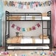 preview thumbnail 2 of 7, Full XL Over Queen Metal Bunk Bed with Twin Size Trundle for Home