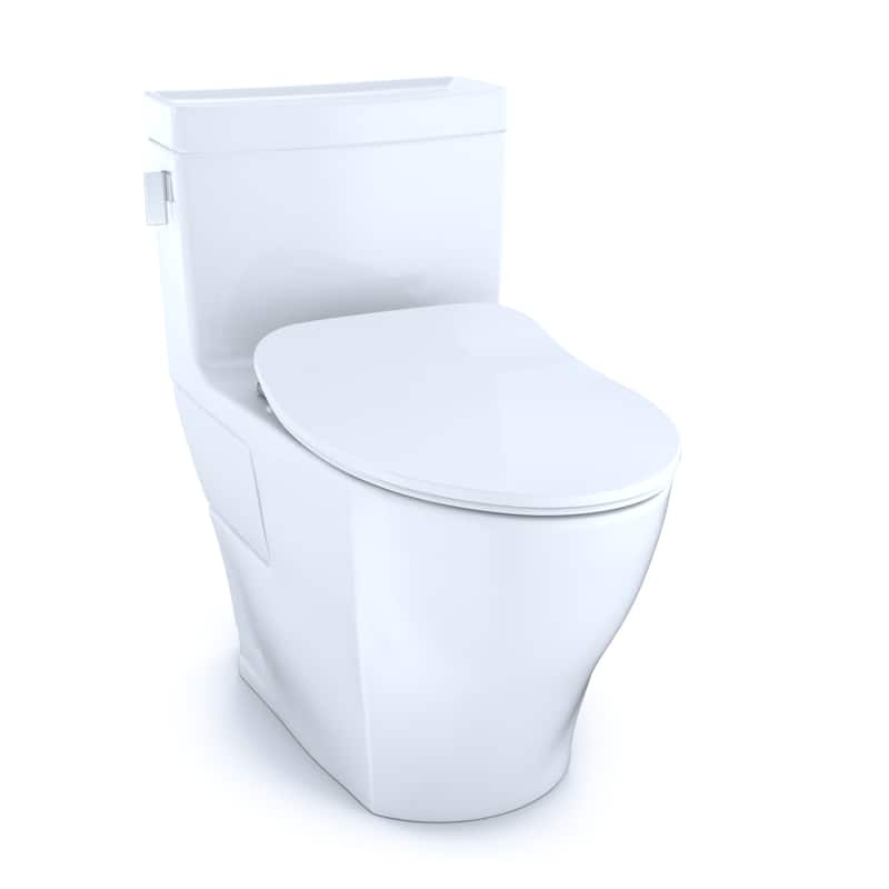 TOTO Legato 1.28 GPF One Piece Elongated Chair Height Toilet with - Cotton White