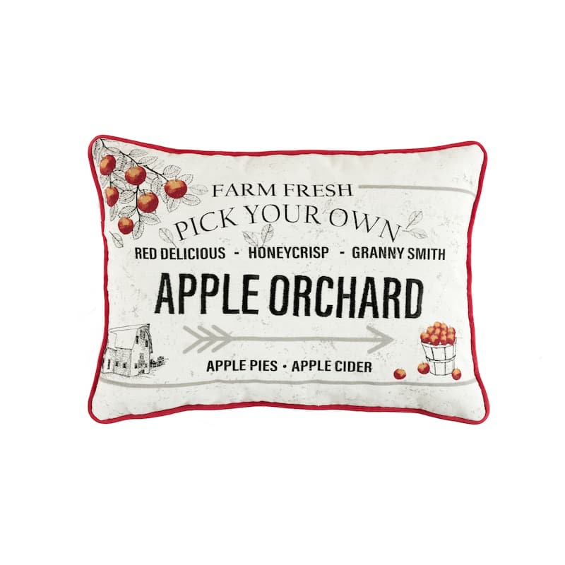 Lush Decor Apple Orchard Decorative Pillow Single - 13" x 18" - Multi