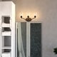 preview thumbnail 7 of 10, Bellwood Traditional Bathroom Vanity Wall Lighting Fixture, Glass Shade, Dimmable, LED Compatible, Over the Mirror Mount