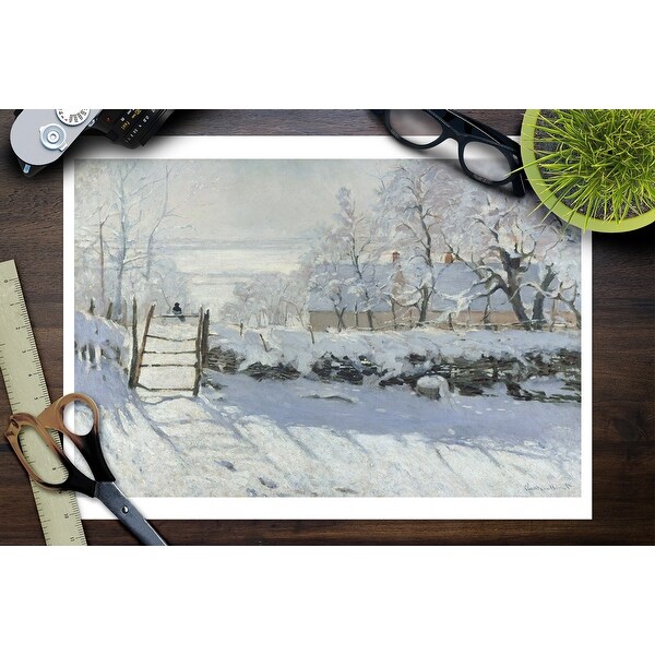home furniture diy claude monet the magpie panoramic canvas wall art print hanging decorations