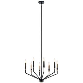 Kichler Armand 26 inch 8 Light Chandelier in Black and Bronze Finish