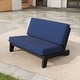 preview thumbnail 84 of 102, Beach-Style Outdoor Teak Club Chair Set Loveseate with Plush All-Weather Cushions