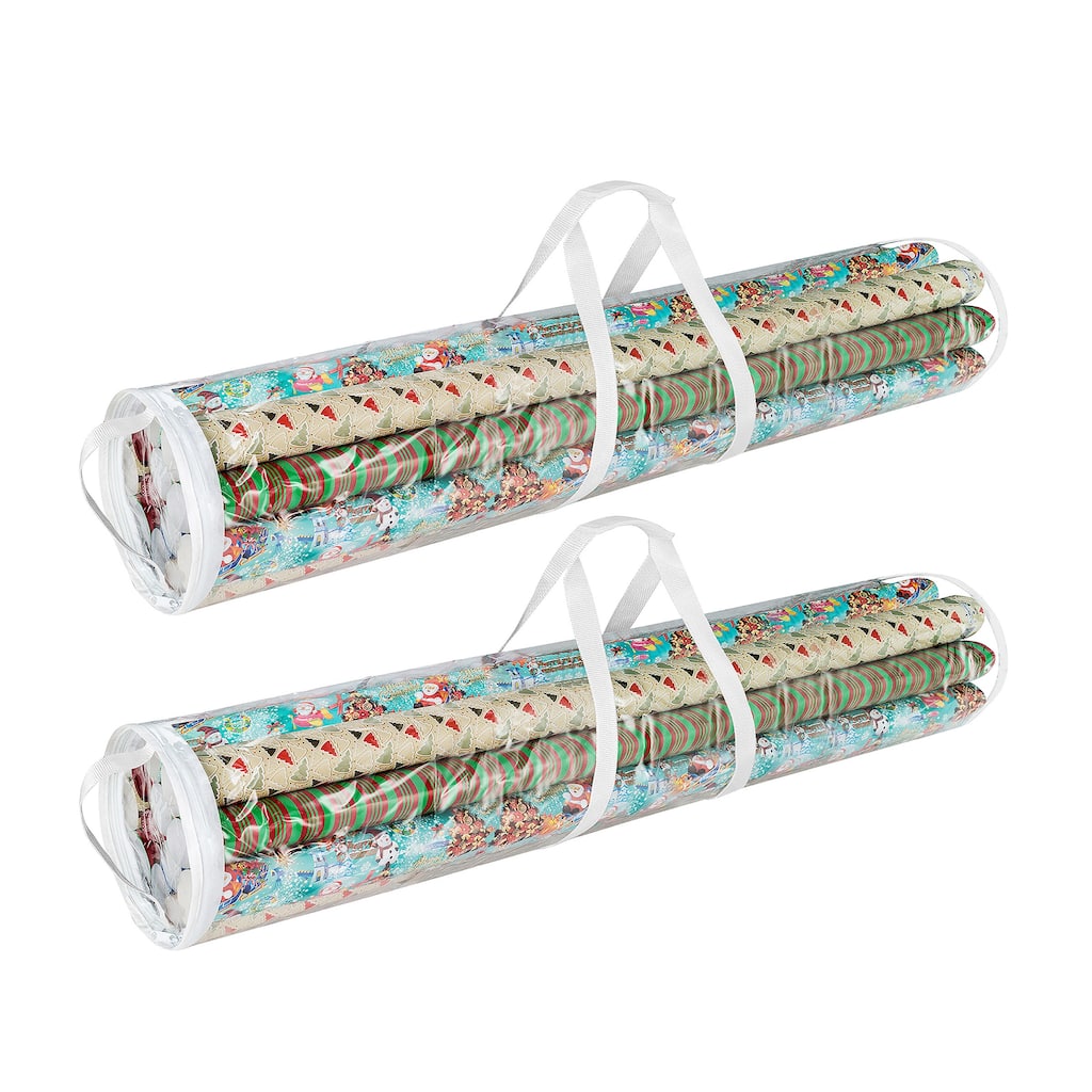Wrapping Paper Storage - Set of 2 Organizers for 50 Rolls of Gift Wrap by Elf Stor