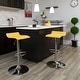preview thumbnail 18 of 73, 2 Pack Contemporary Vinyl Adjustable Height Barstool with Solid Wave Seat - 15"W x 15"D x 25.5" - 34"H Yellow