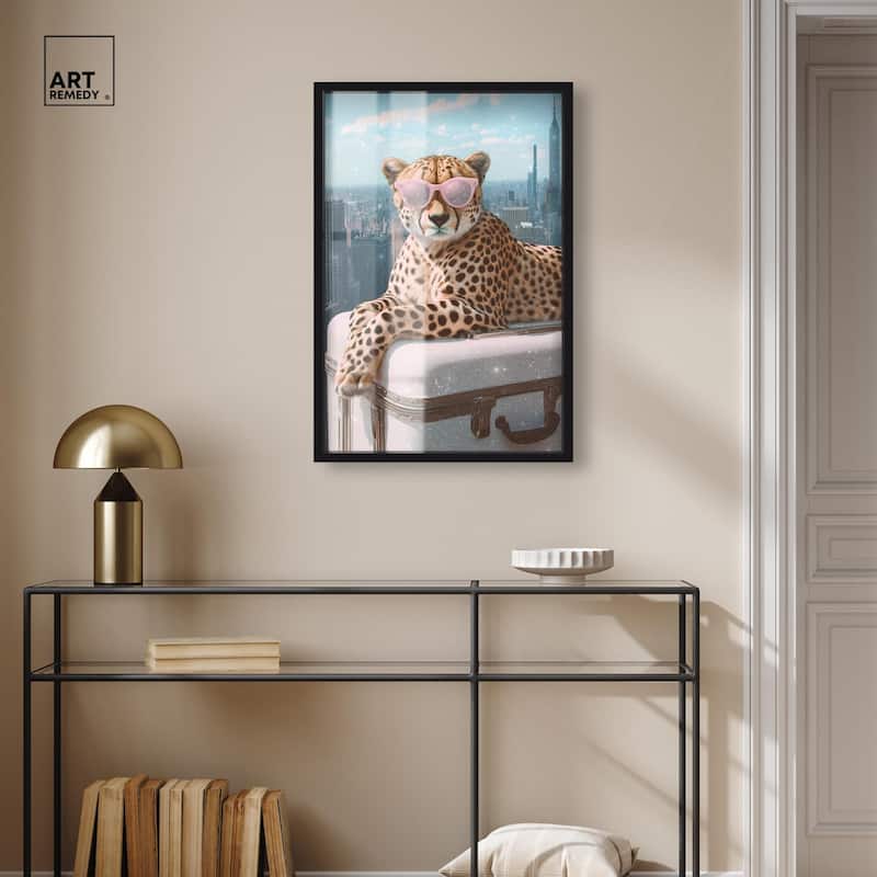 Cheetah Luggage NYC Shadowbox by Art Remedy