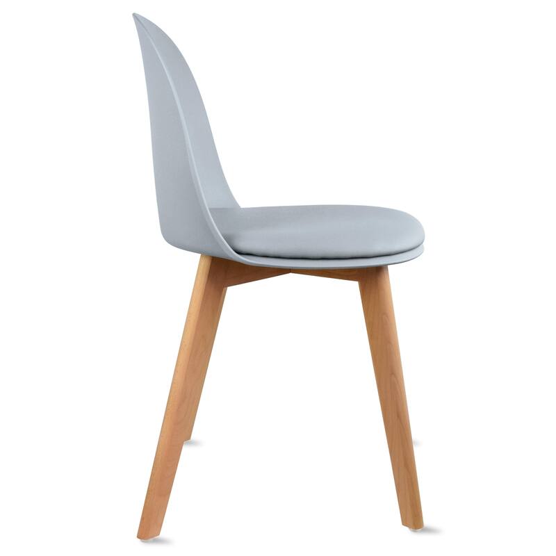Set of 2 Modern Plastic Side Chairs with Wire Chrome Legs Ergonomic Dining Chairs for Kitchen, Dining Room, Office & Living Room