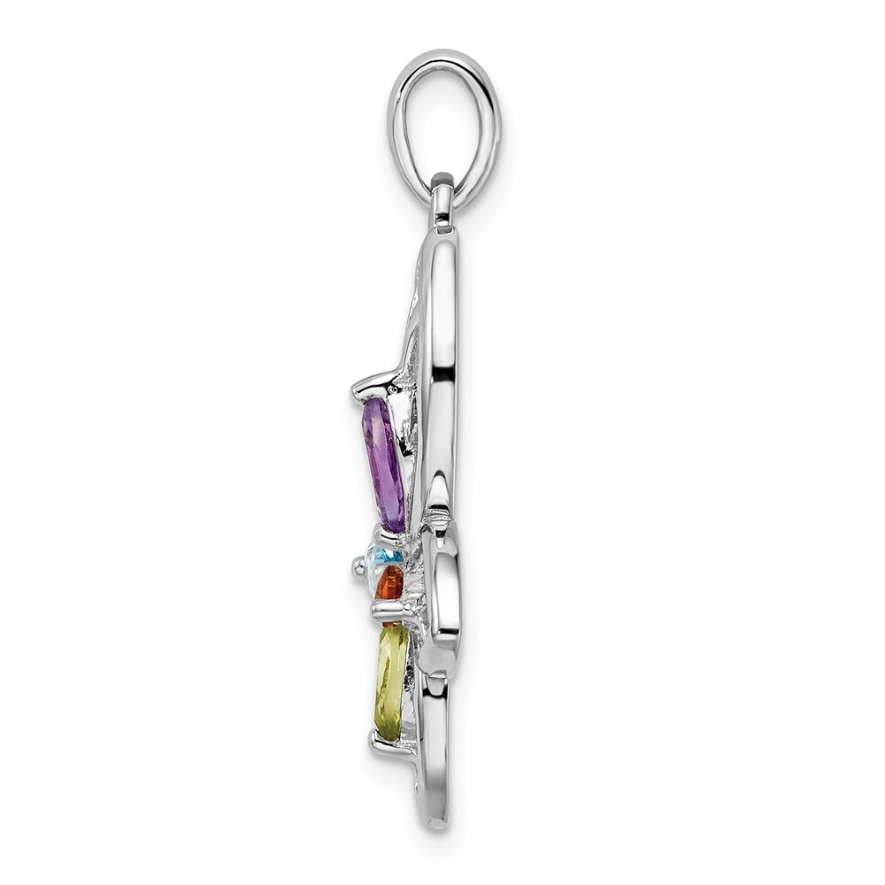 Sterling Silver PE CI AM Swiss BT Butterfly Pendant 27x25mm Sterling Silver PE CI AM Swiss BT Butterfly Pendant 27x25mm