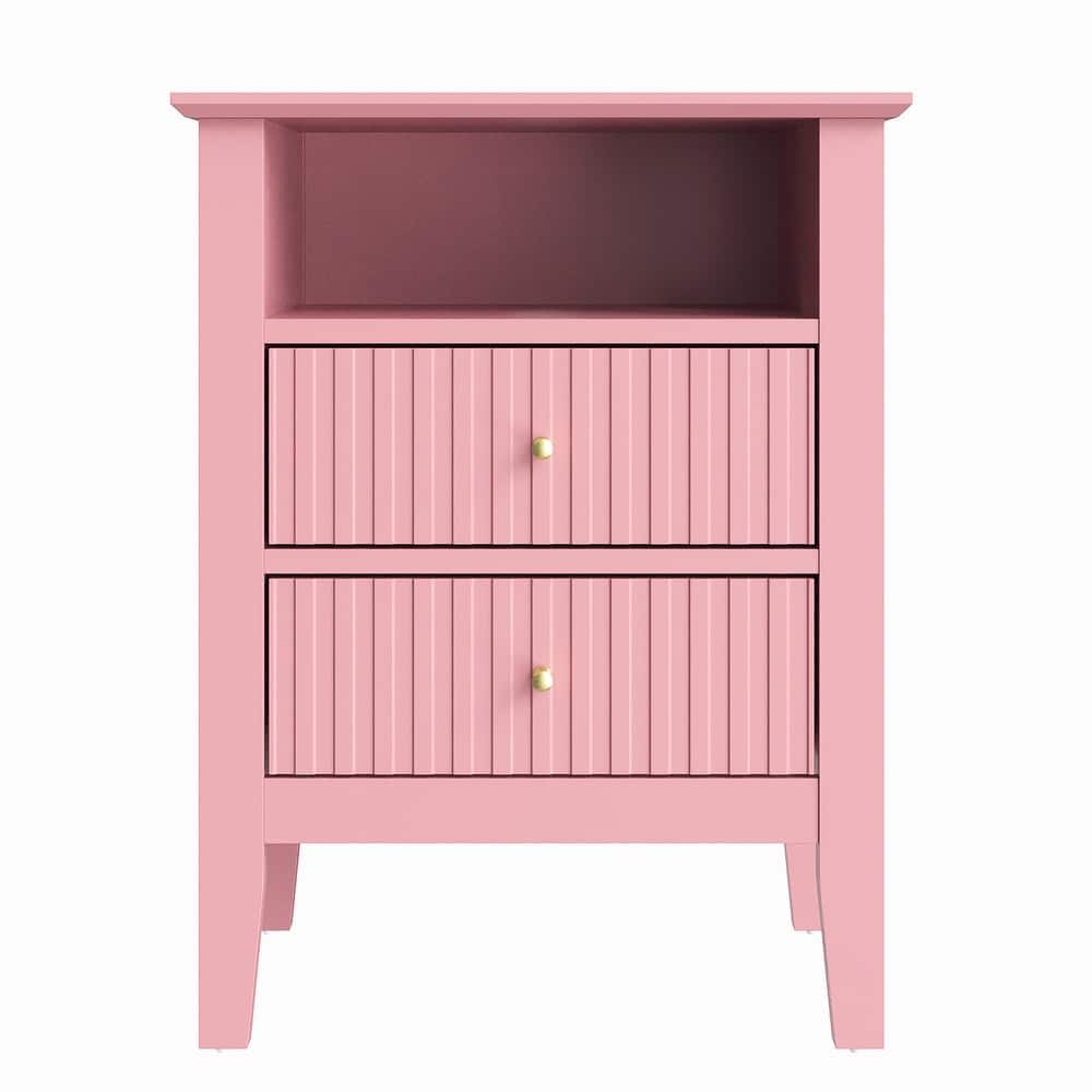 Nightstand with 2 Drawers, Set of 2