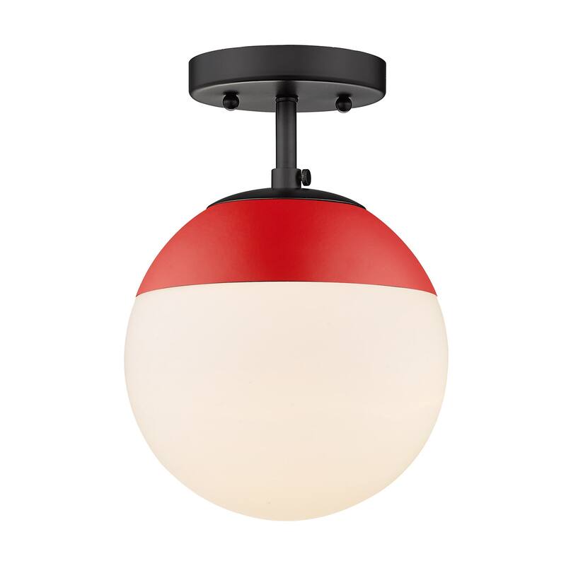 Dixon Mid-Century Modern Semi-Flush Orb