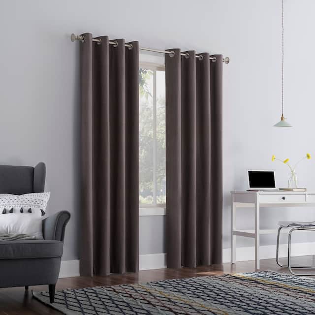 Sun Zero Duran Thermal Insulated Total Blackout Grommet Curtain Panel, Single Panel