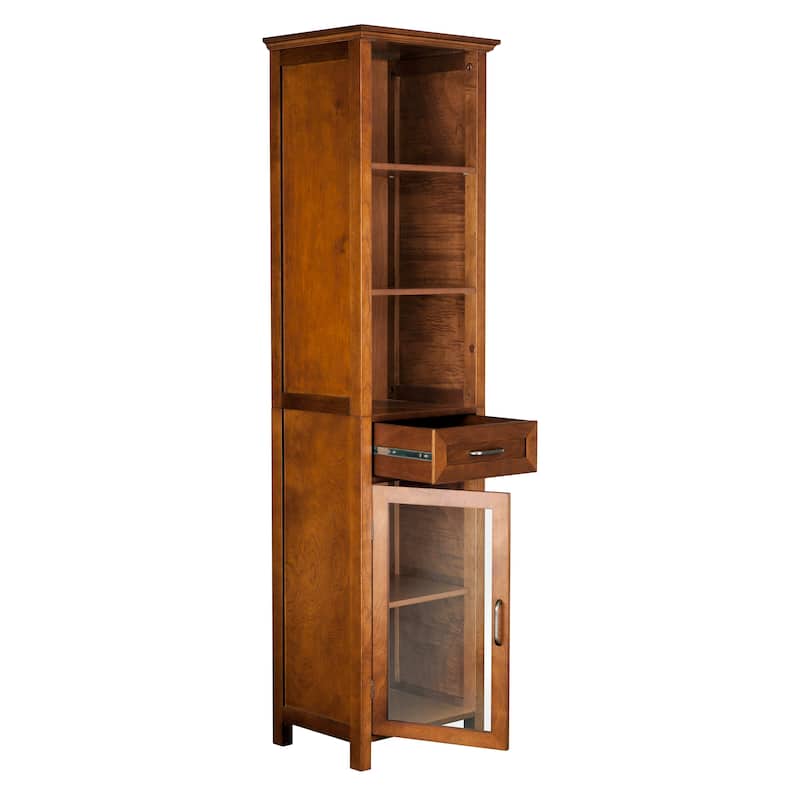 Teamson Home Avery Freestanding Linen Cabinet - 13.5"L x 17"W x 65"H