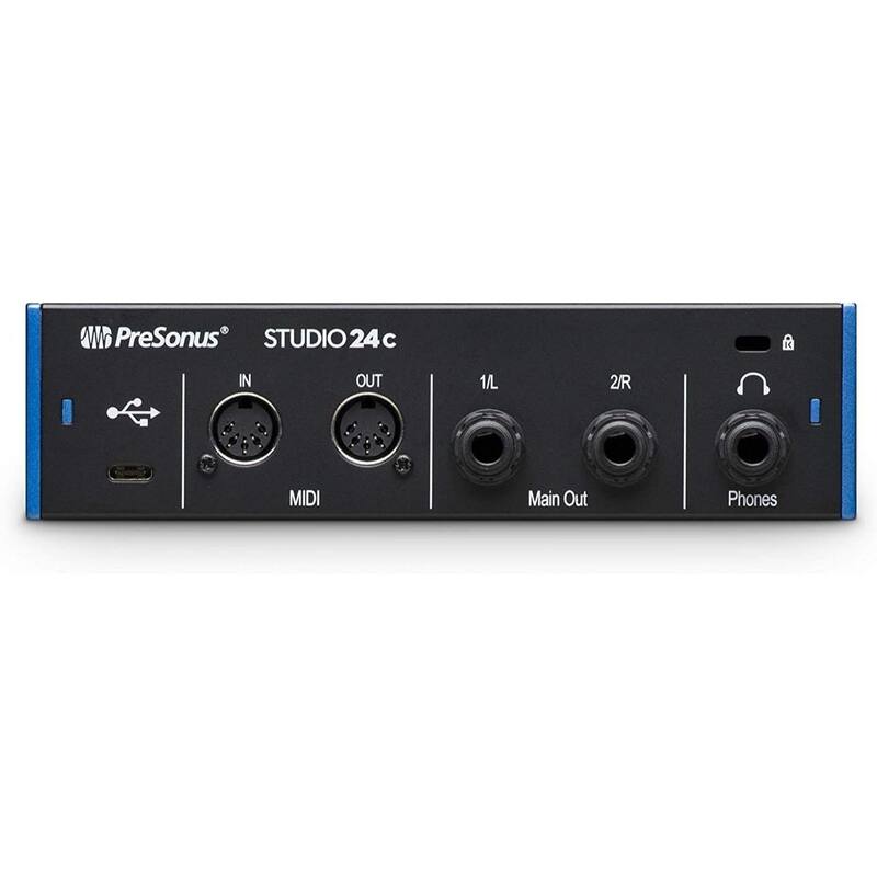 PreSonus Studio 24c USB-C 2×2 bundle with monitors, mic & DAW kit