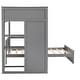 preview thumbnail 13 of 17, Contemporary Twin size Loft Bed with a Stand-alone bed, Shelves, Desk and Wardrobe, Health and Comfort, Maximized Space, Grey