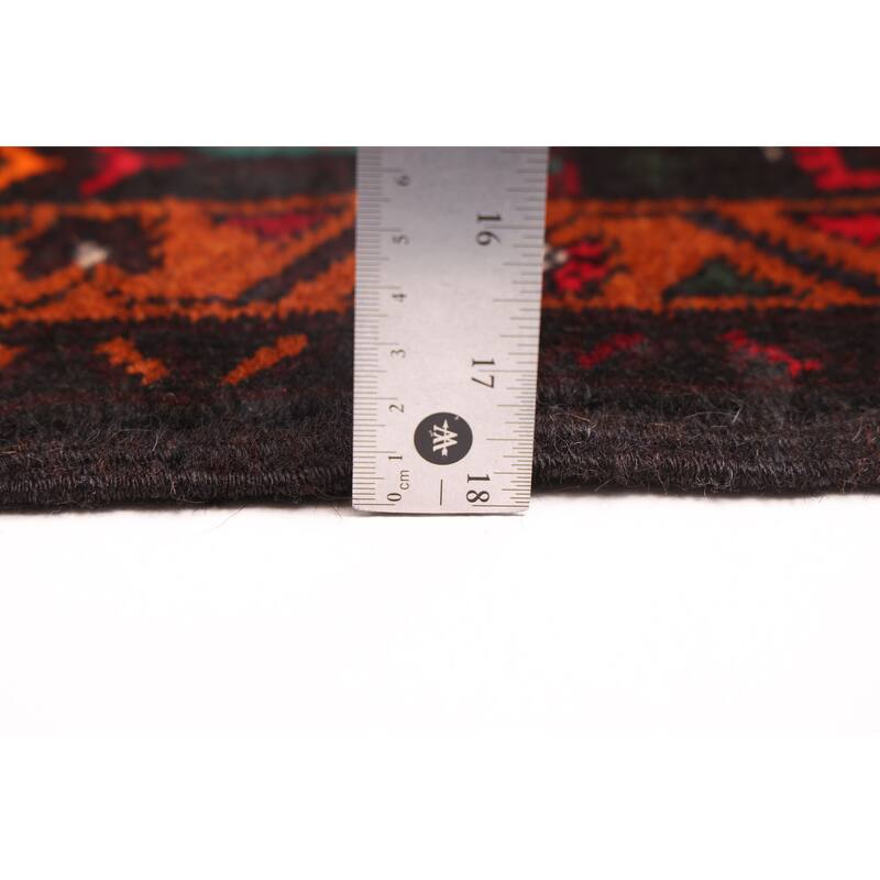 ECARPETGALLERY Hand-knotted Teimani Black, Coral Wool Rug - 3'6 x 6'2