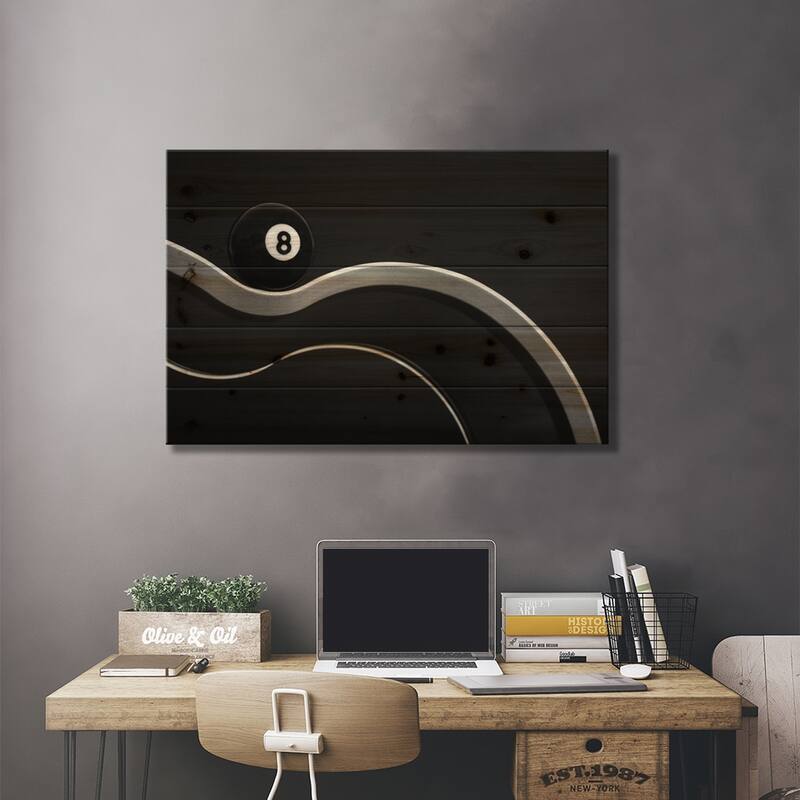 Black Print On Wood by Jacqueline Hammer - Multi-Color