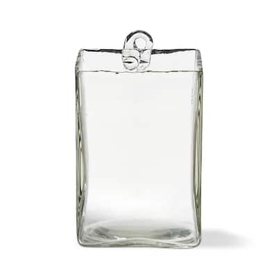 Clarity Clear Rectangle Glass Votive Candleholder Tall, Tabletop Mantel Wedding Centerpiece Decoration 3.5 x 3.5 x 5.0 in.