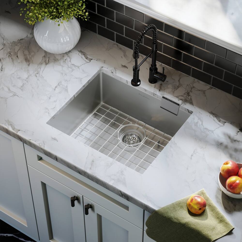 Tourner 21 x 18 Stainless Steel, Single Basin, Undermount Kitchen Sink