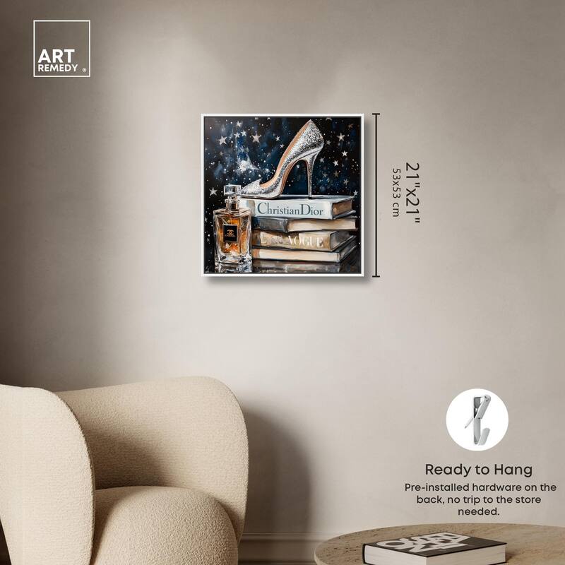 Sparkling Stars Heel Canvas by Art Remedy
