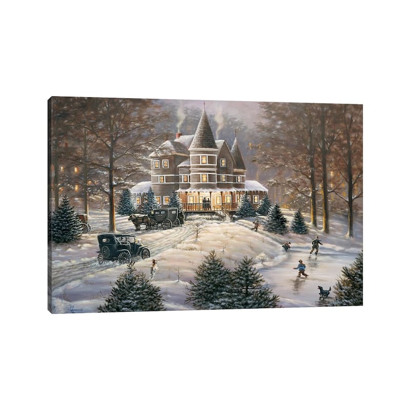 iCanvas "Horseless Carriage Victorian House" by Anderson Art Canvas Print