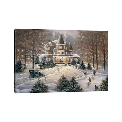 iCanvas "Horseless Carriage Victorian House" by Anderson Art Canvas Print