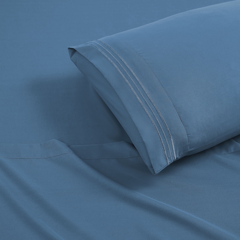 Sweet Home Collection Luxury Embroidered Ultra Soft Microfiber Pillowcases 2 Pack