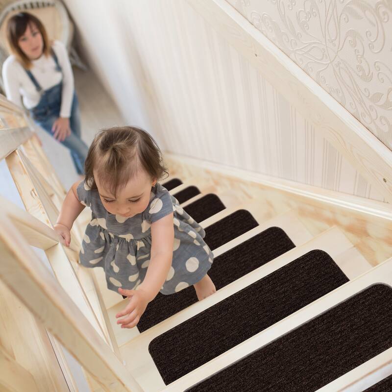 Beverly Rug Non Slip Stair Treads, Matching Landing Rug, Washable Runner Rug for Hallway