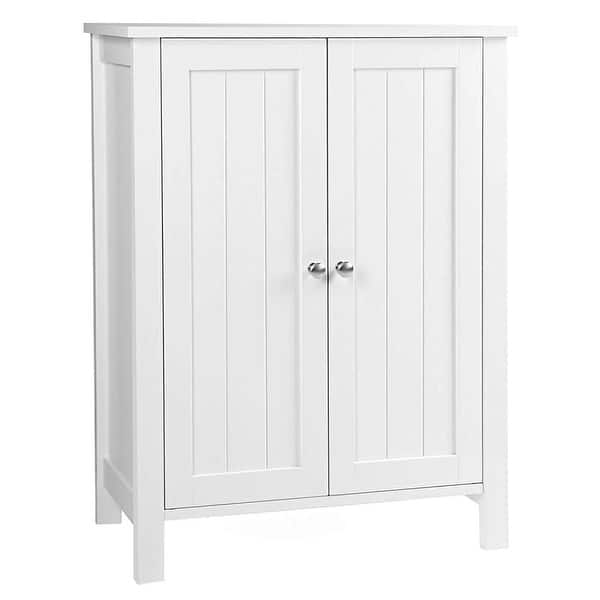 23.6 in.White Bathroom Linen with Adjustable Shelf On Sale Bed Bath & Beyond 35365222